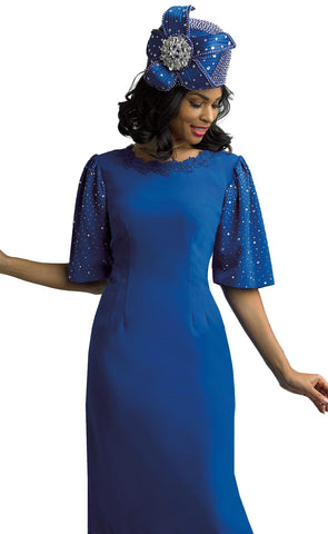 Lily And Taylor Dress 4599-Royal Blue - Church Suits For Less