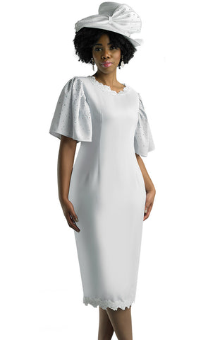 Lily And Taylor Dress 4599-White - Church Suits For Less