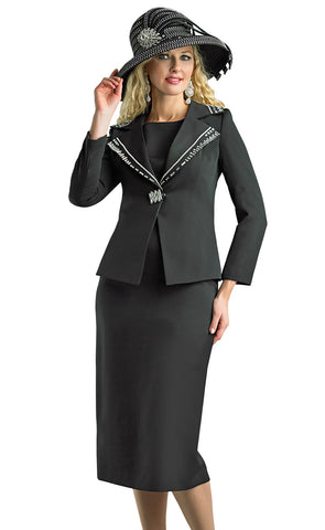 Lily And Taylor Suit 4635-Black