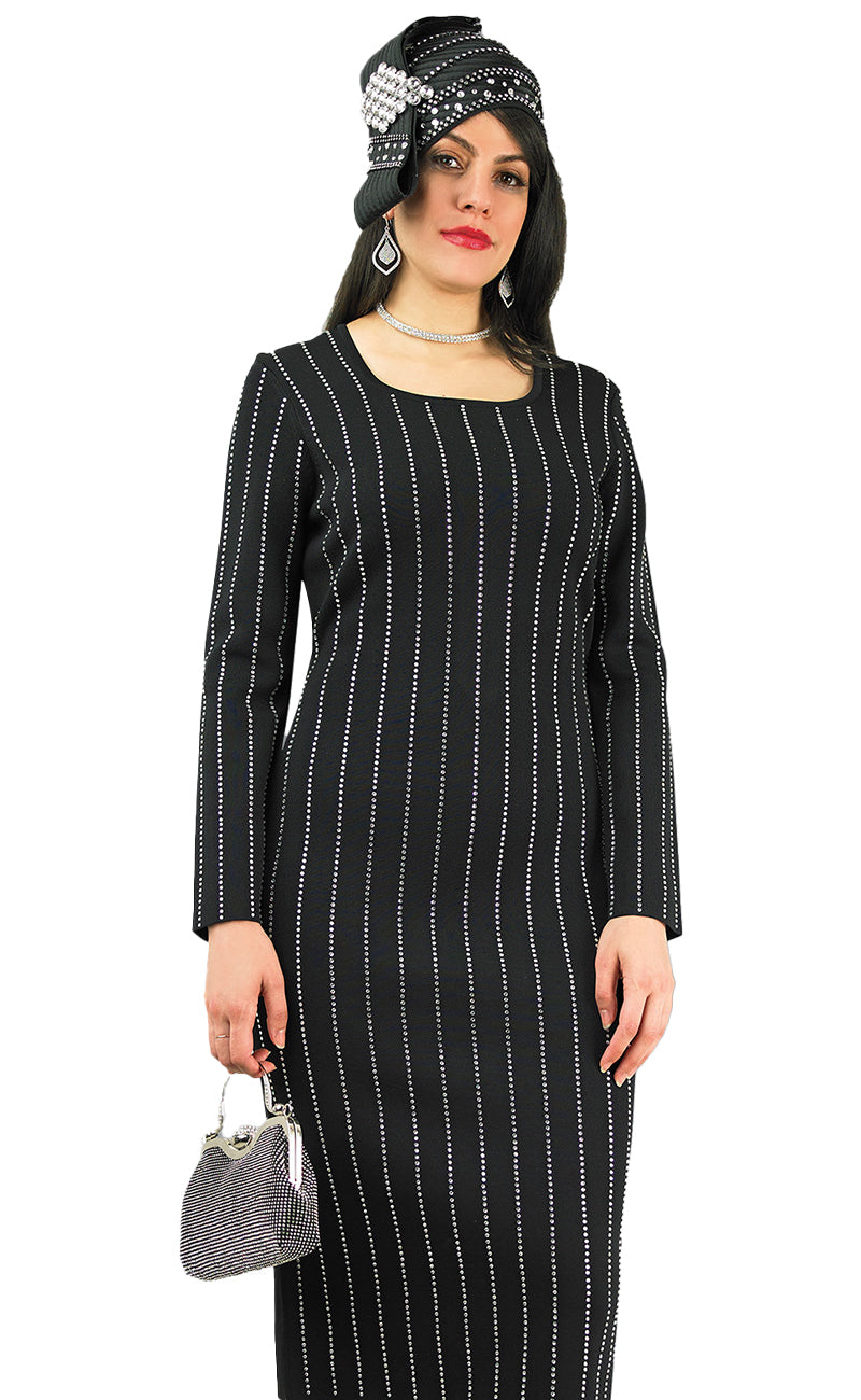 Lily And Taylor Dress 813-Black - Church Suits For Less