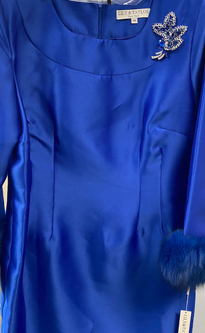 Lily And Taylor Dress 4825C-Royal Blue - Church Suits For Less