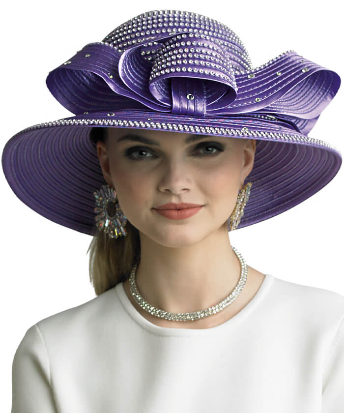 Lily and Taylor Hat H179-Lilac - Church Suits For Less