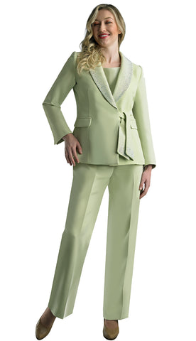 Lily And Taylor Pant Suit 4373-Lime