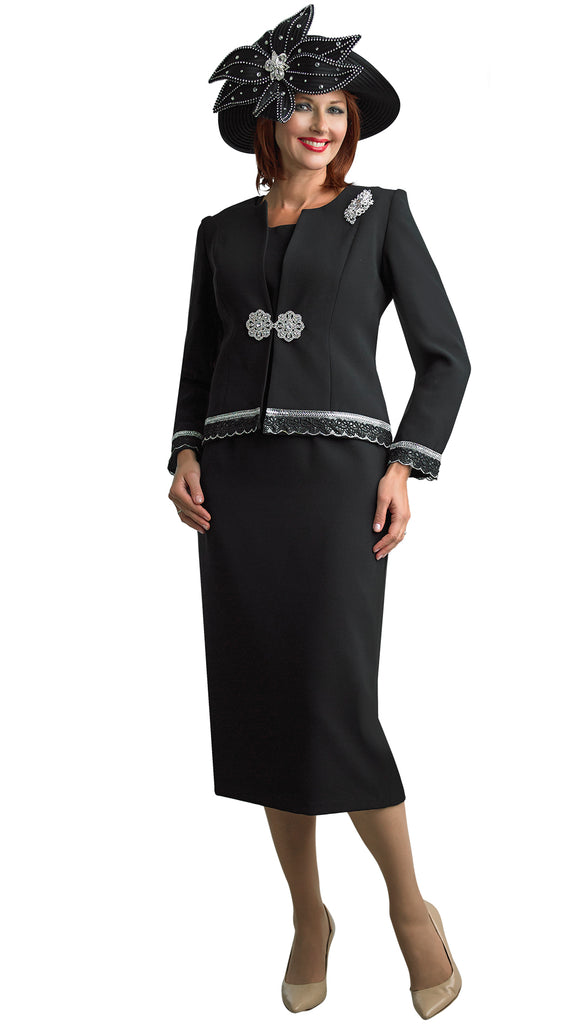 Lily And Taylor Suit 4272-Black - Church Suits For Less