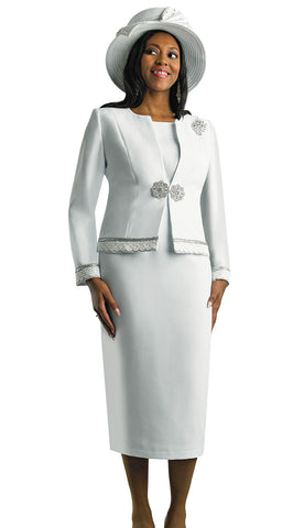 Lily And Taylor Suit 4272-White - Church Suits For Less