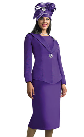 Lily And Taylor Suit 4586-Purple