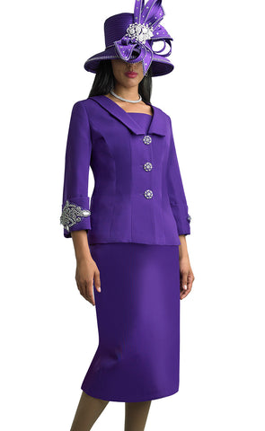 Lily And Taylor Suit 4690-Purple