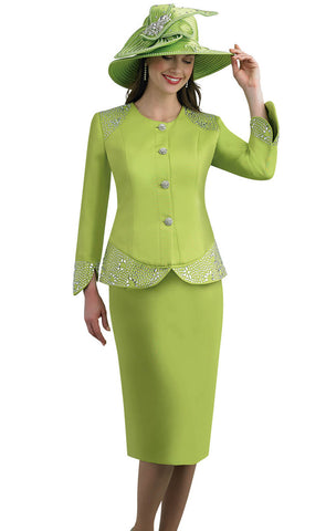 Lily And Taylor Suit 4591-Lime