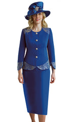 Lily And Taylor Suit 4591-Royal Blue - Church Suits For Less