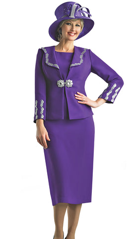 Lily And Taylor Suit 4594-Purple