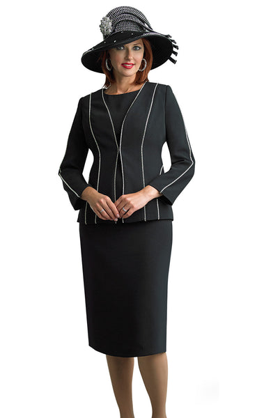 Lily And Taylor Suit 4619-Black | Church suits for less