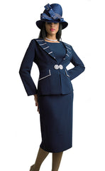 Lily And Taylor Suit 4624-Navy - Church Suits For Less