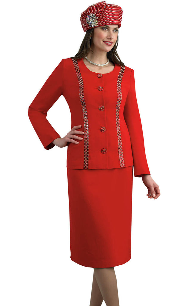 Lily And Taylor Suit 4639-Red - Church Suits For Less
