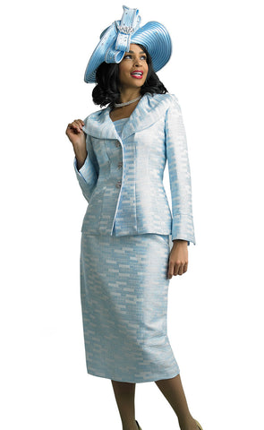 Lily And Taylor Suit 4660-Ice Blue - Church Suits For Less