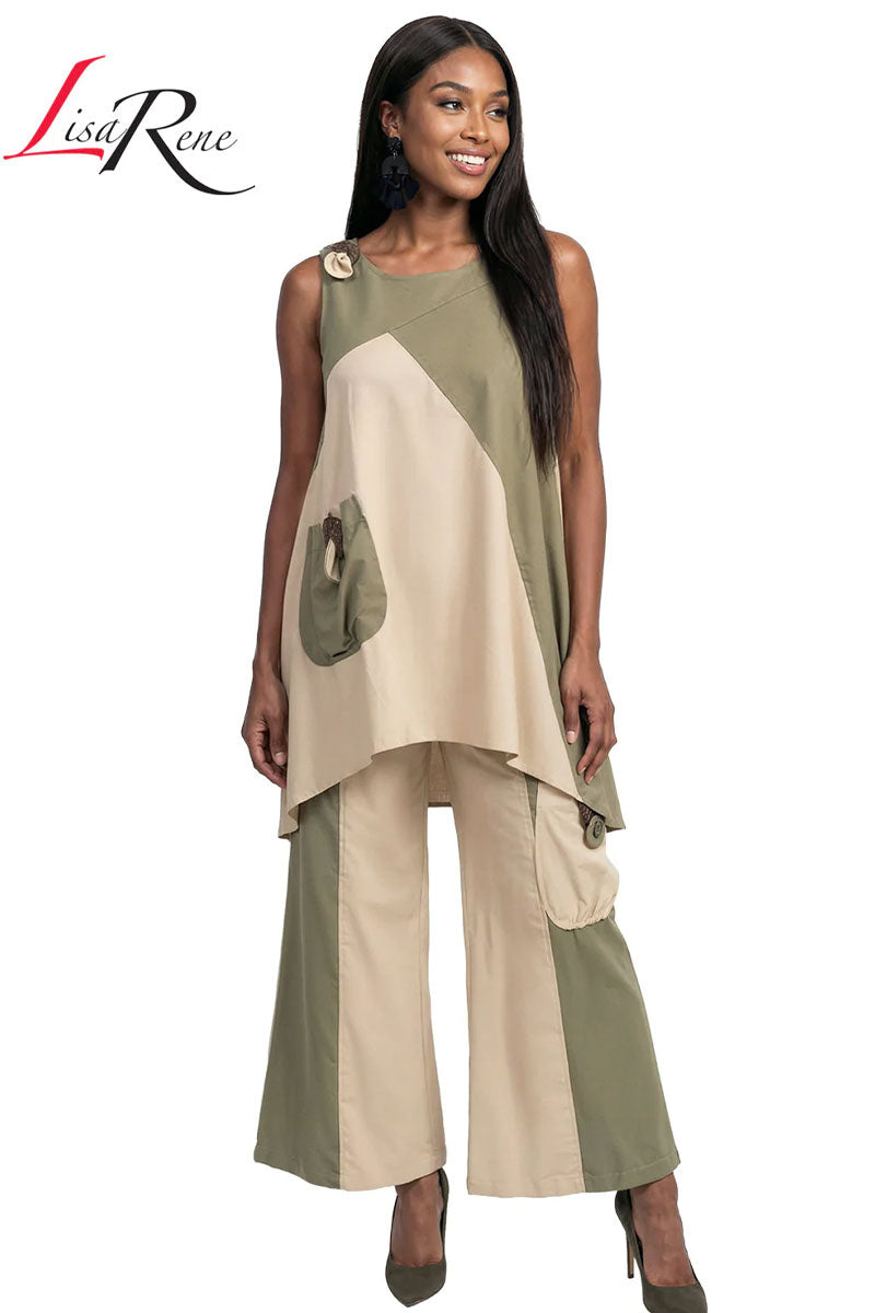 Lisa Rene By Donna Vinci 3389-Beige/Olive