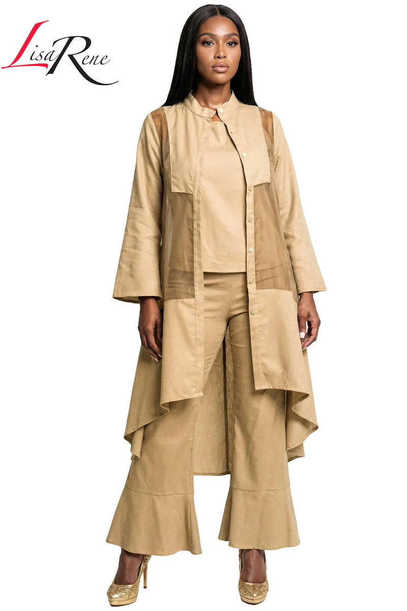 Lisa Rene By Donna Vinci 3393-Khaki