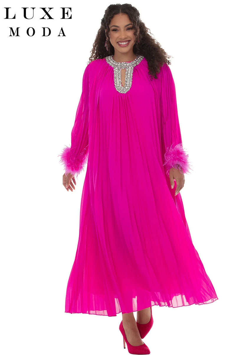 Luxe Moda By Donna Vinci 558-Fuchsia