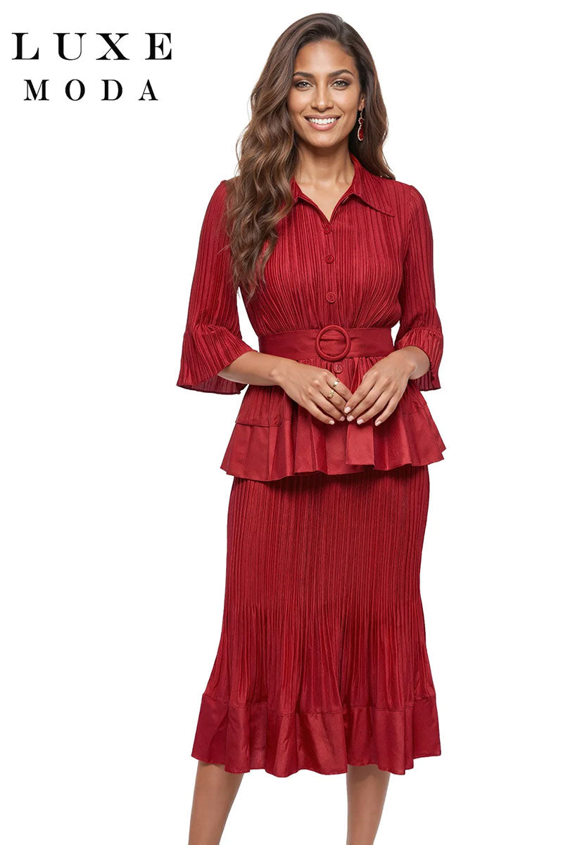Luxe Moda By Donna Vinci 563-Red