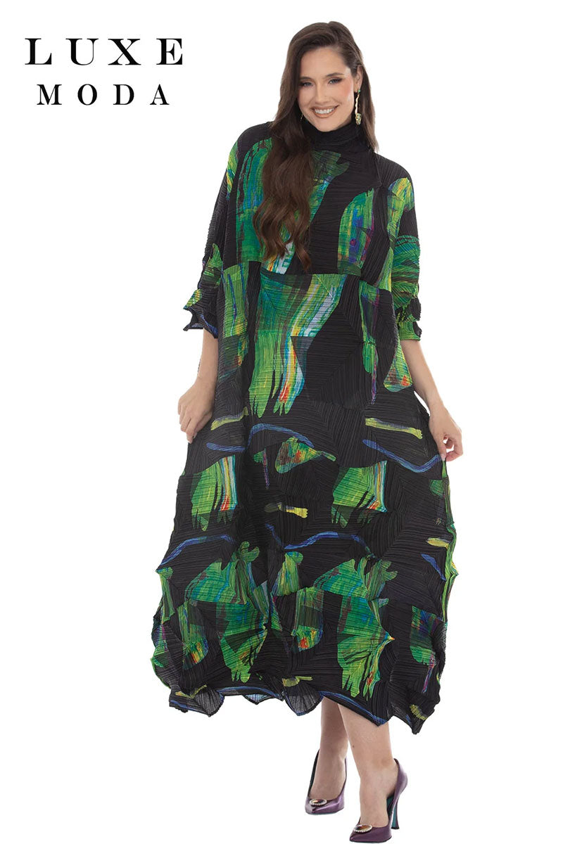 Luxe Moda By Donna Vinci 567-Green/Multi