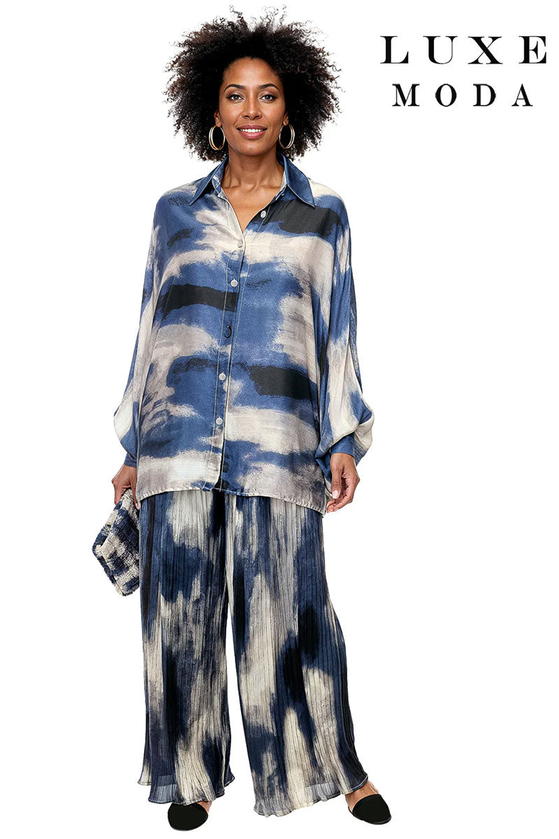 Luxe Moda By Donna Vinci 495-Blue