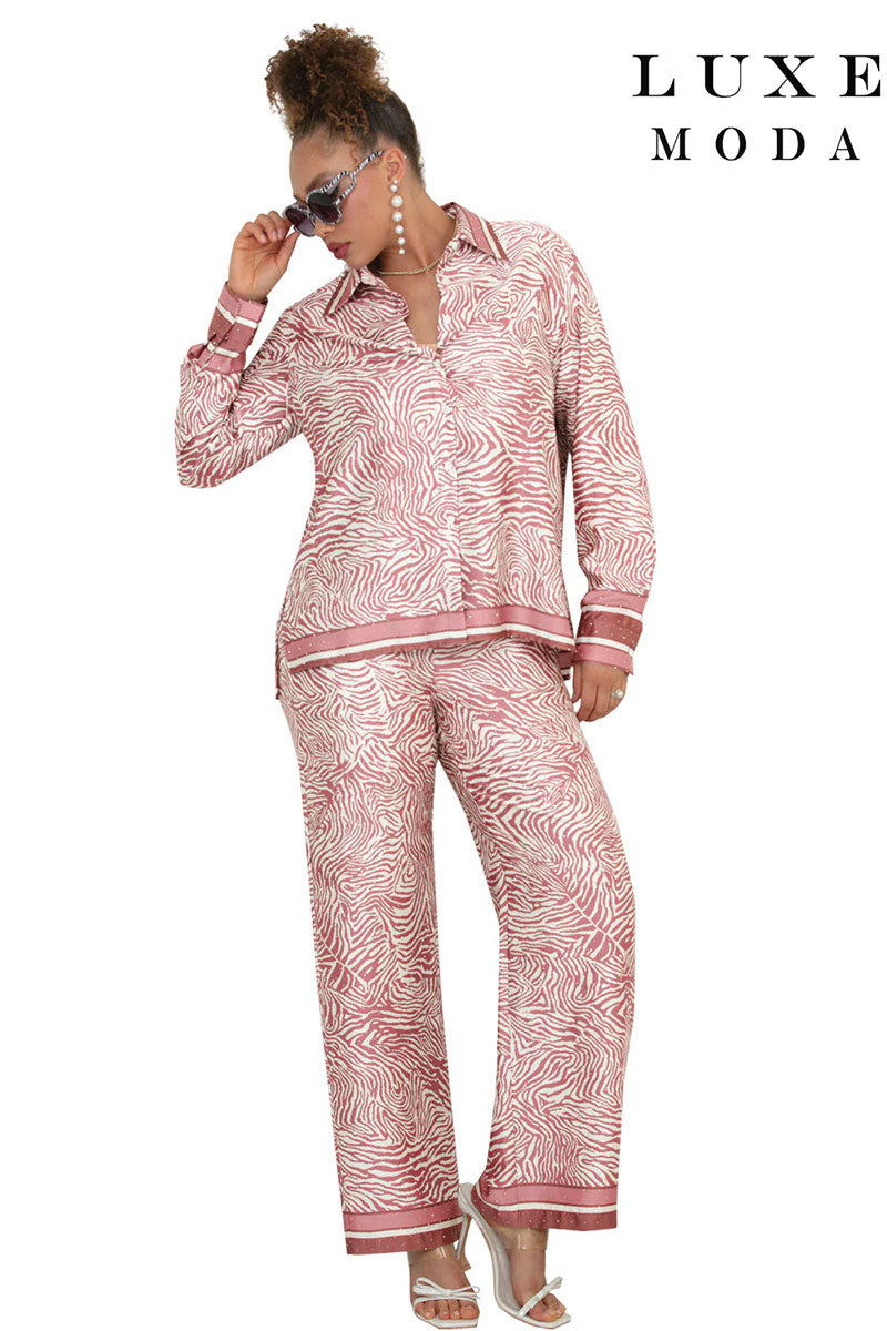 Luxe Moda By Donna Vinci 505-Mauve