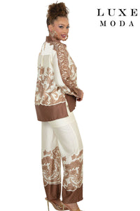 Luxe Moda By Donna Vinci 507-Beige/Khaki