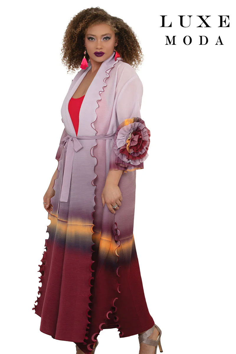 Luxe Moda By Donna Vinci 516-Mauve Multi