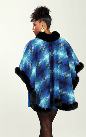 Luxe Moda Cape LM232-Blue - Church Suits For Less