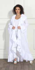 Luxe Moda Ruffle Trim Duster LM282 - Church Suits For Less