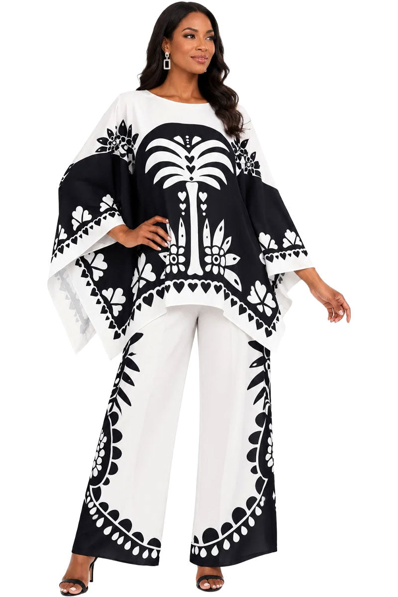 For Her by Tally Taylor Maxi Tunic Pant Set U0649