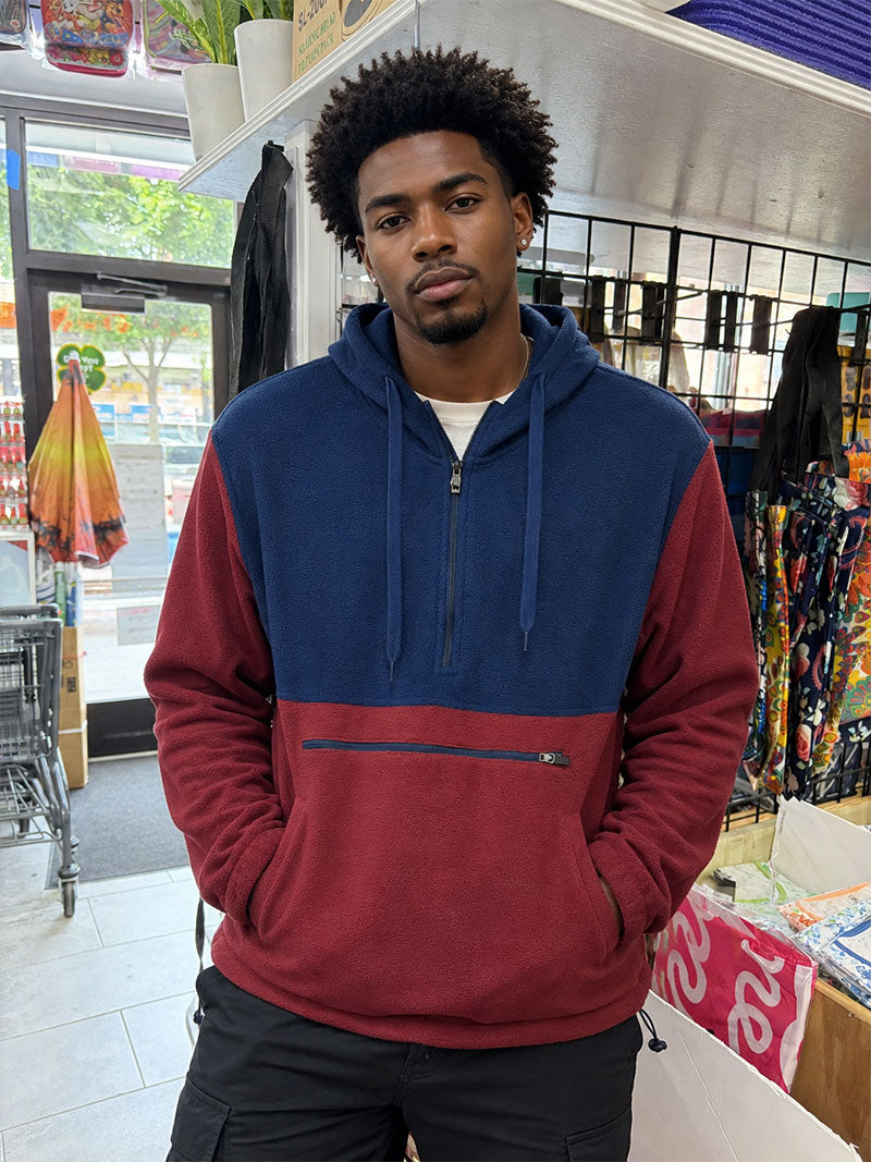 Men Sport Sweater 3002C-Burgundy/Black
