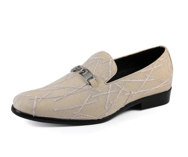 Men Dress Shoe Bow Champagne