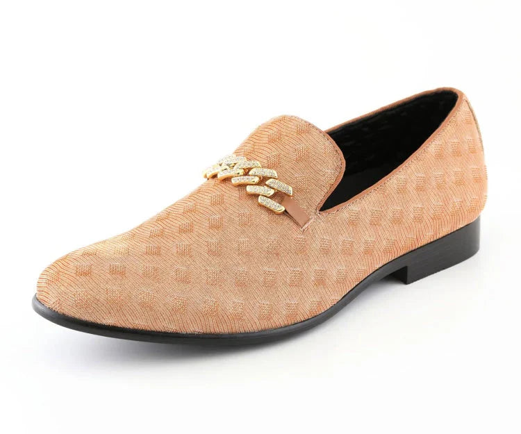 Men's Dress Shoes- MSD Parker Peach - Church Suits For Less