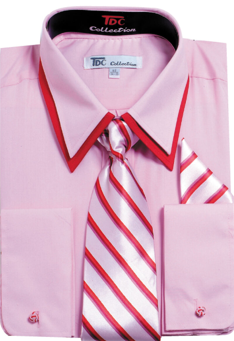Copy of Men Dress Shirt SG-14C-Pink - Church Suits For Less