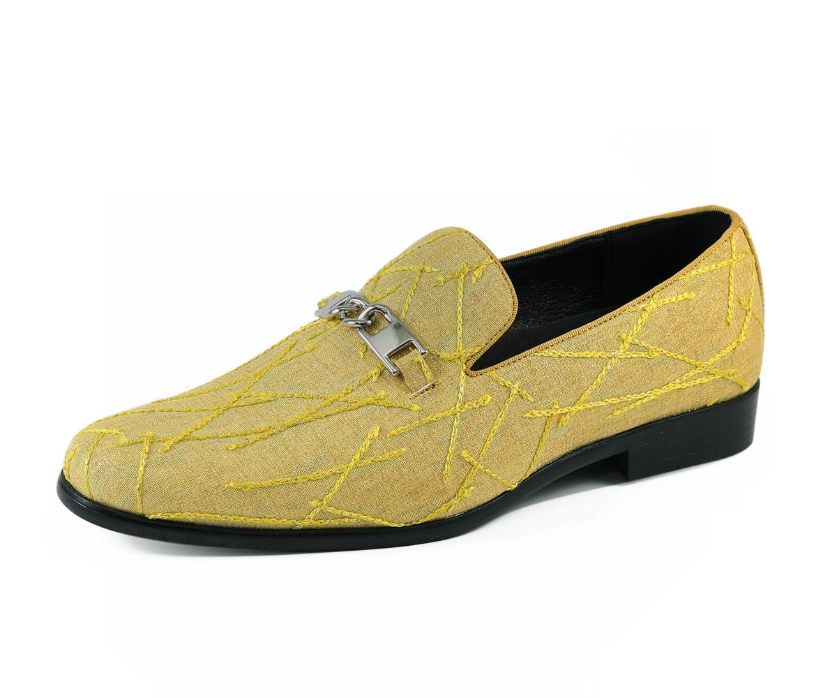 Men Dress Shoe Bow Yellow