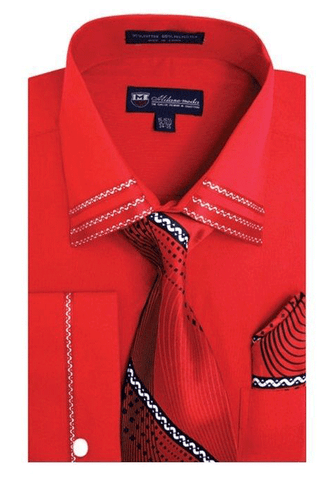 Milano Moda Shirt SG-28C-Red - Church Suits For Less