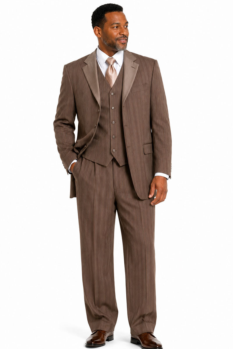 Milano Moda Suit 2911V-Brown