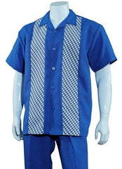 Fortino Landi Walking Set 2968C-Blue - Church Suits For Less