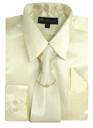 Milano Moda Shirt SG05-Ivory - Church Suits For Less
