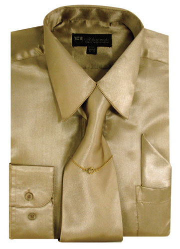 Tan Wear Less Milano Moda Shirt SG05-Tan – Church suits for less