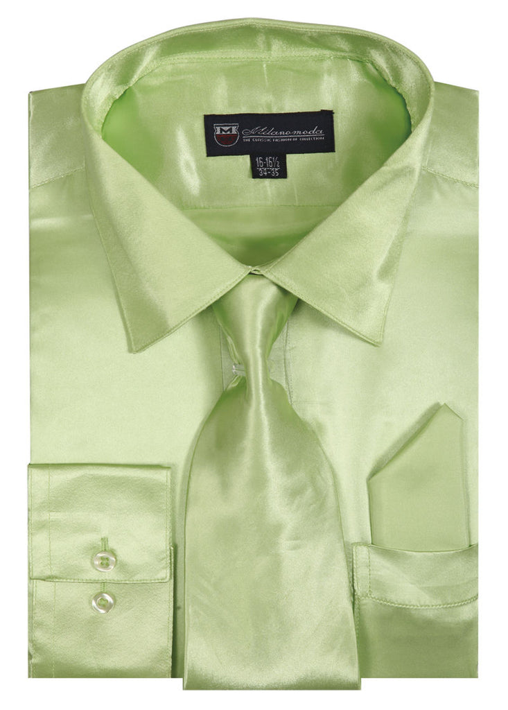 Milano Moda Shirt SG08C-Lime - Church Suits For Less