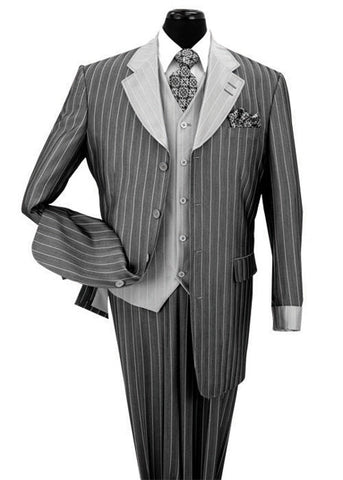 Milano Moda Suit 2911VC-Soft Black - Church Suits For Less