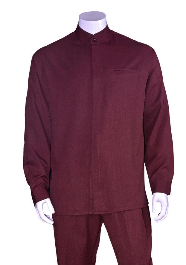 Fortino Landi Walking Set M2826C-Burgundy - Church Suits For Less