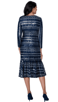 Navy Church Dress 100621
