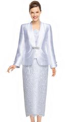 Nina Massini Church Suit 3062-White - Church Suits For Less