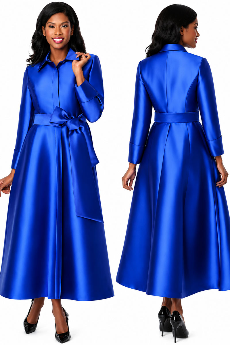 Church Dress by Nubiano 100311-Royal Blue