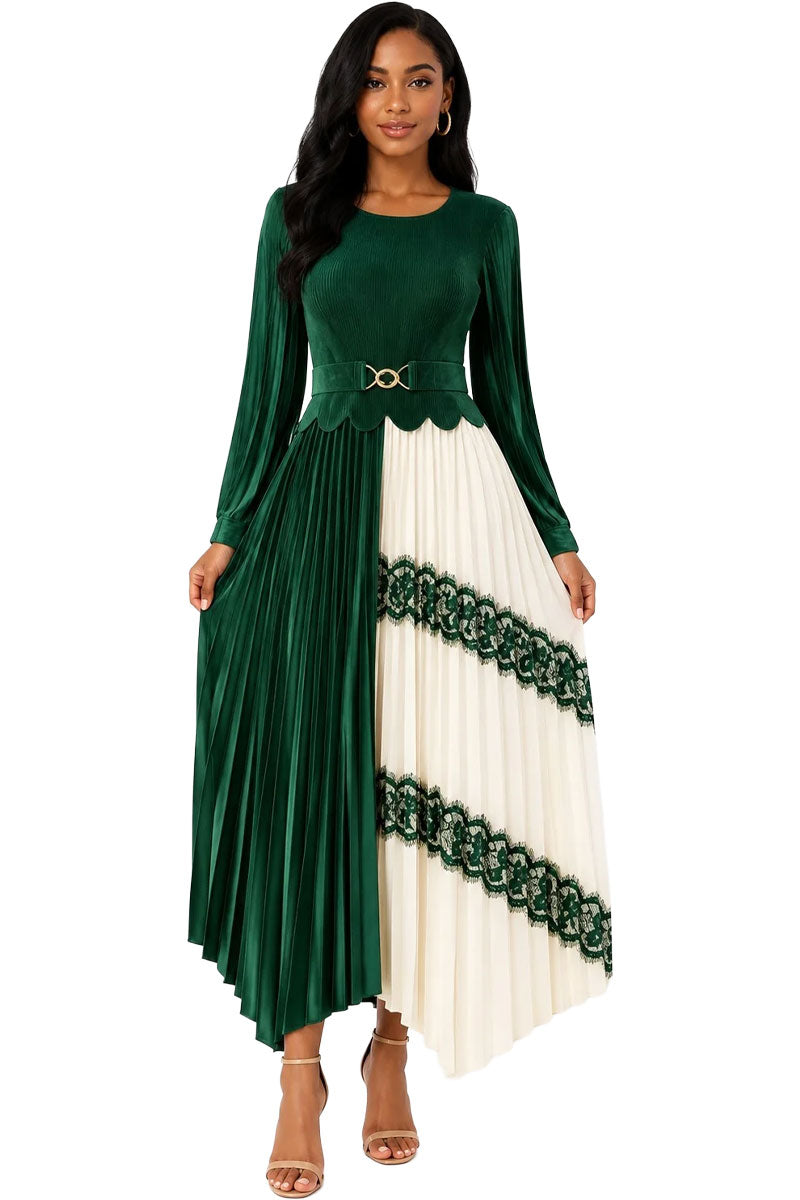 For Her Midi Dress 83451-Green