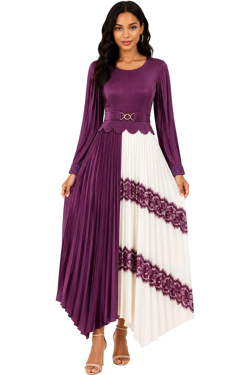 For Her Midi Dress 83451-Purple