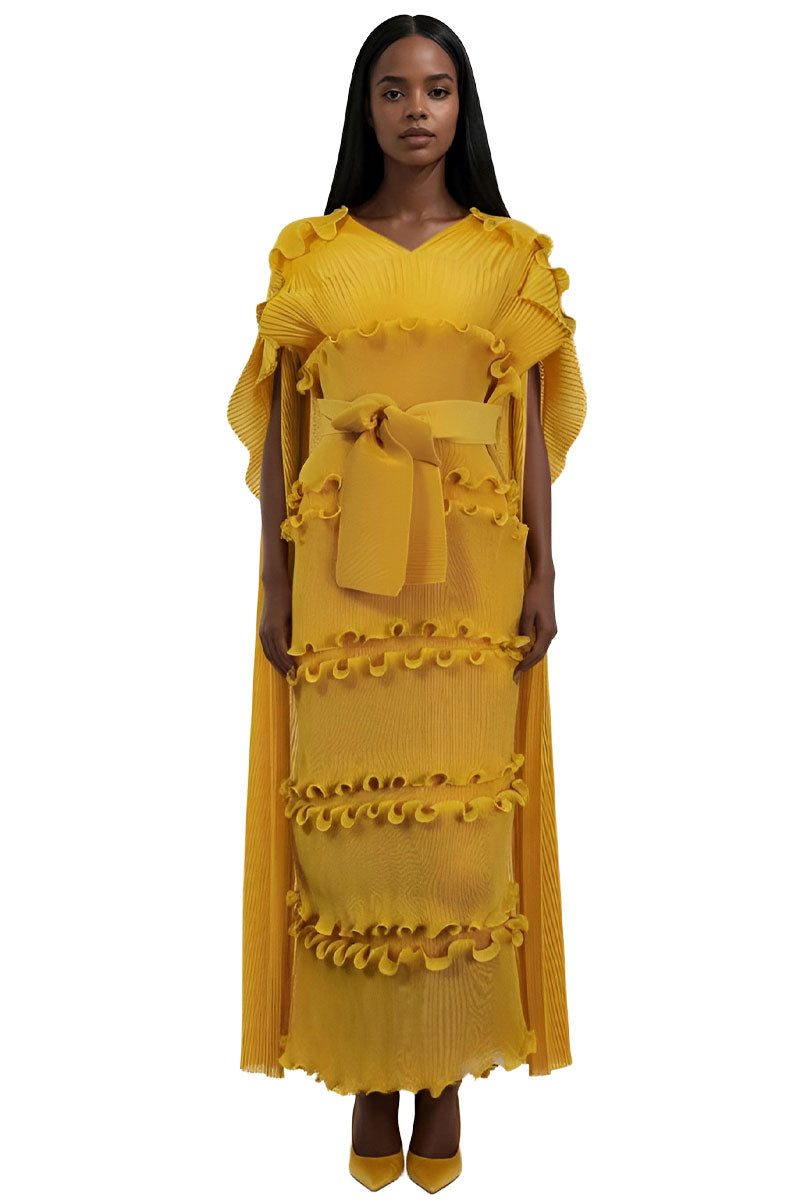 For Her Women Dress 82947-Yellow