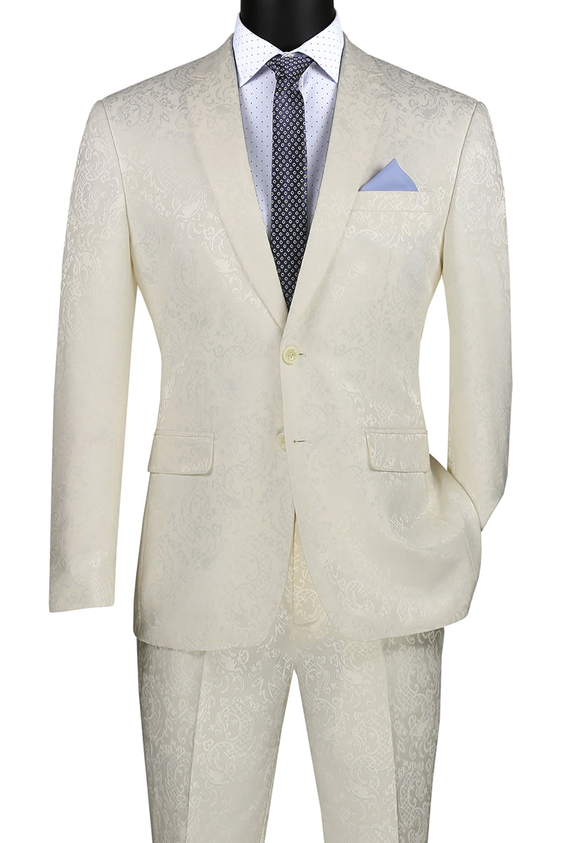 Slim Fit Men Suit  S2F-1  IVORY
